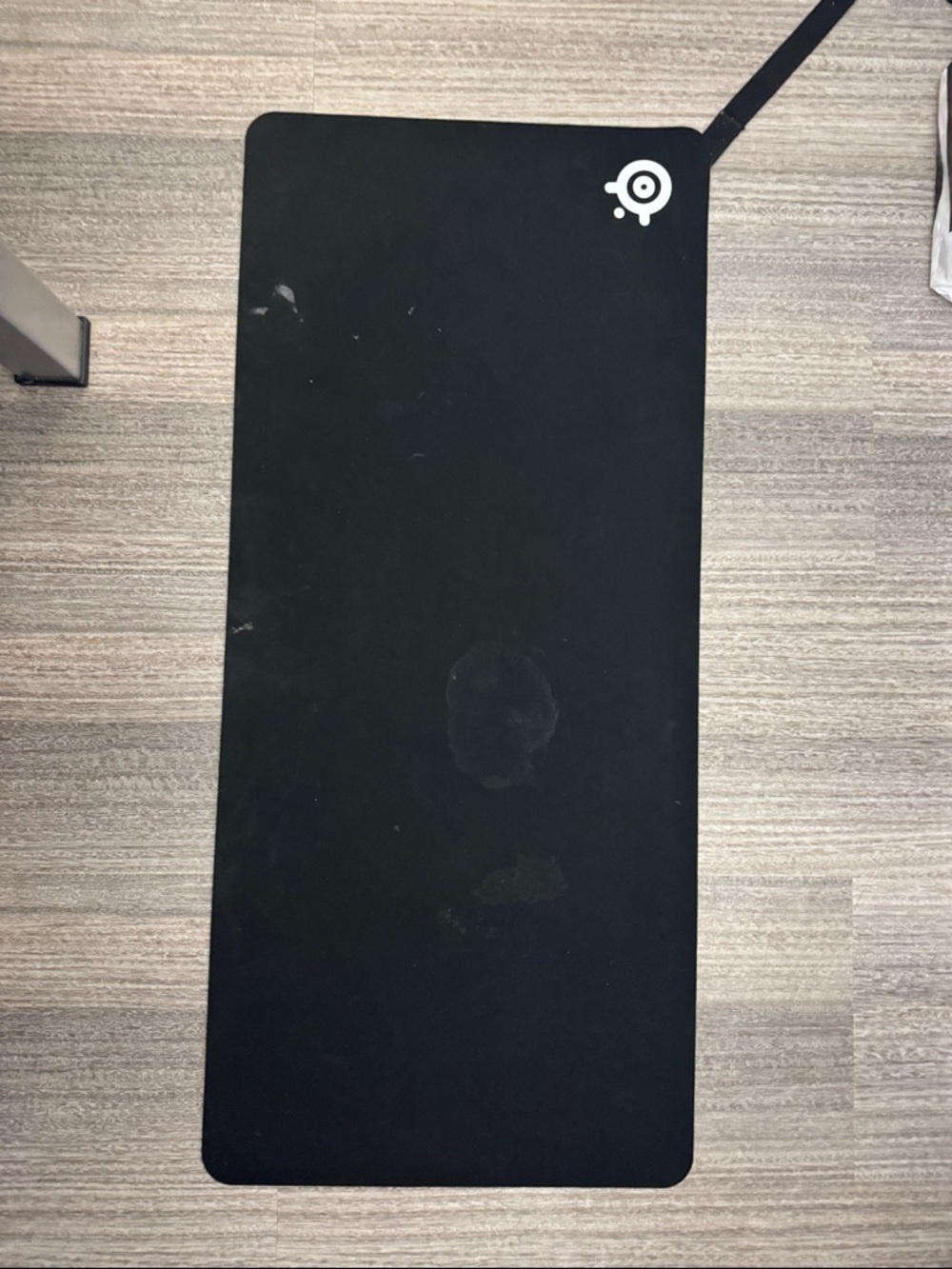 SteelSeries Black Extended Gaming Mouse Pad with Logo STAINED BUT WILL COME OUT